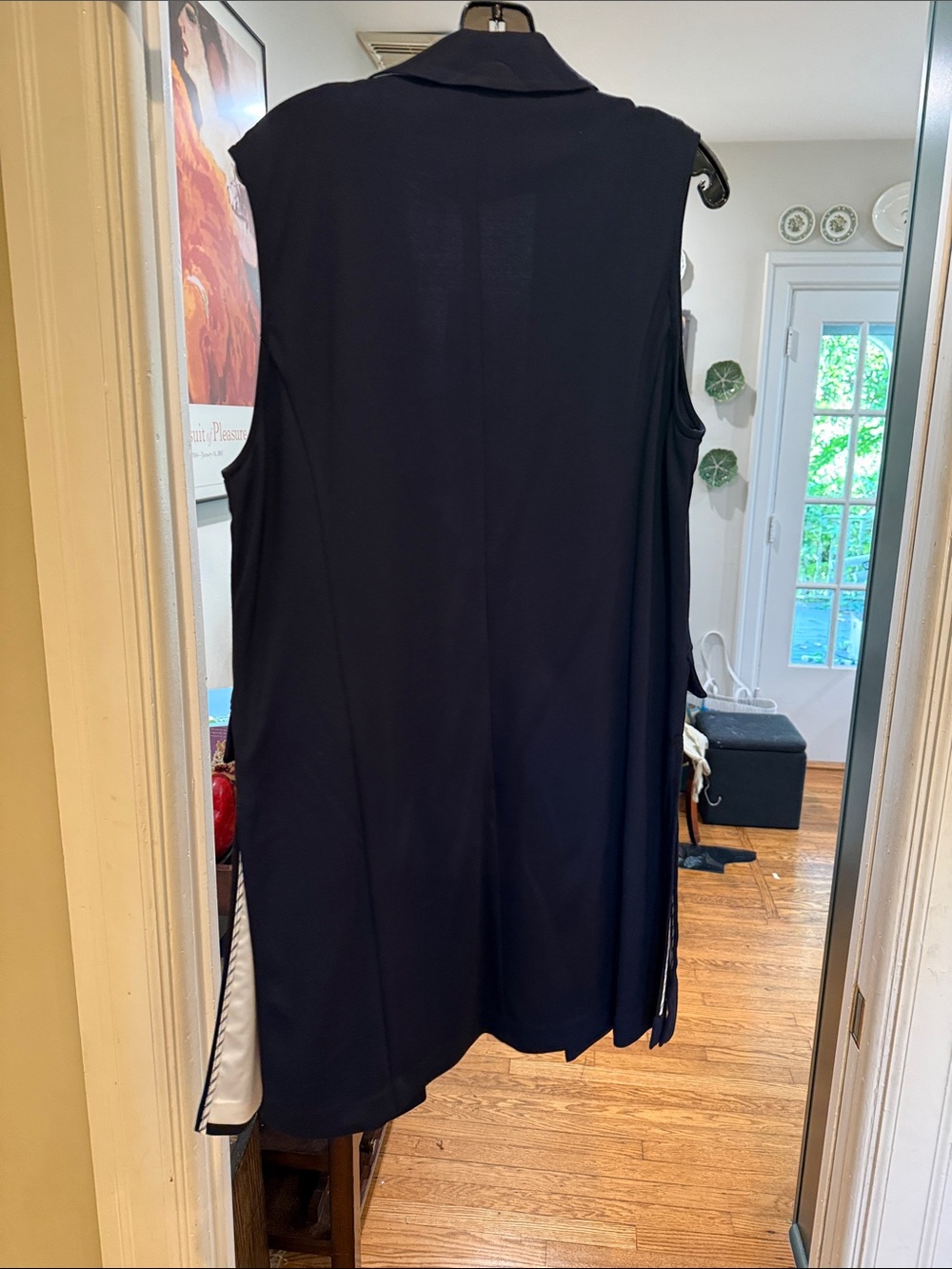 Lysse Navy Sleeveless Long Vest - Picture 2 of 2